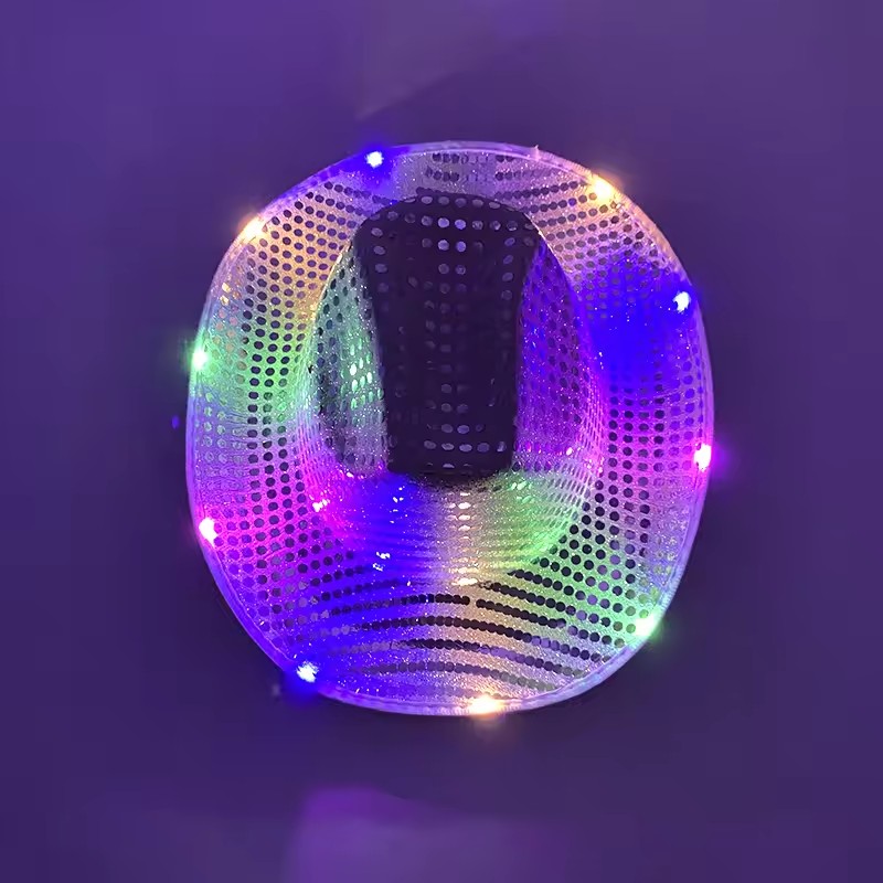 Party Hat Cone - Blinky led luz cowboy cowgirl chapéu