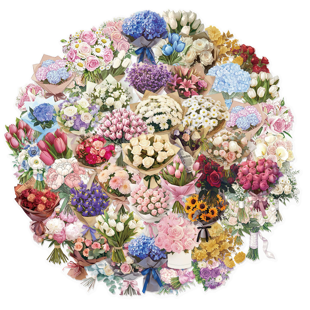 Plastic Cup 50Pcs - 50 pçs criativo cetim sonho flor