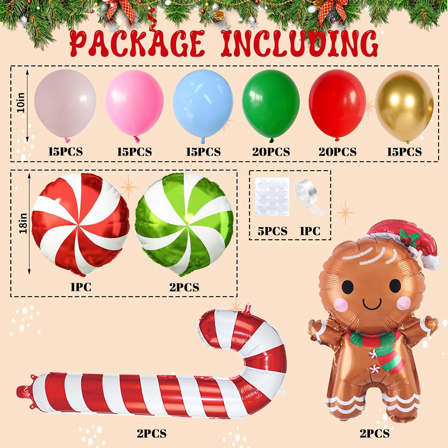 Kit de Arco de Balões de Natal - Balloon Arch Kit avaliação e preço
