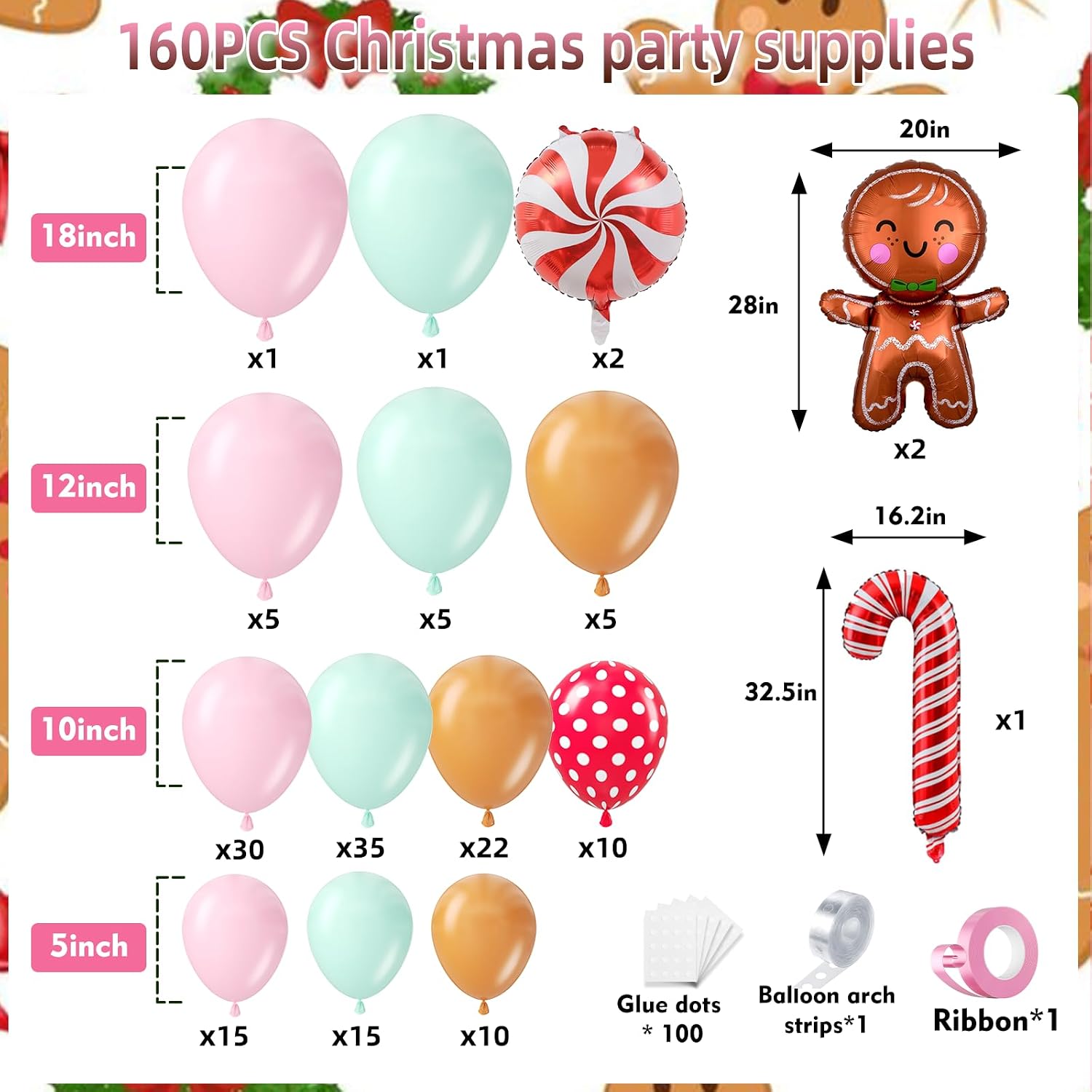 Kit de arco de balões de Natal - Balloon Arch Kit avaliação e preço