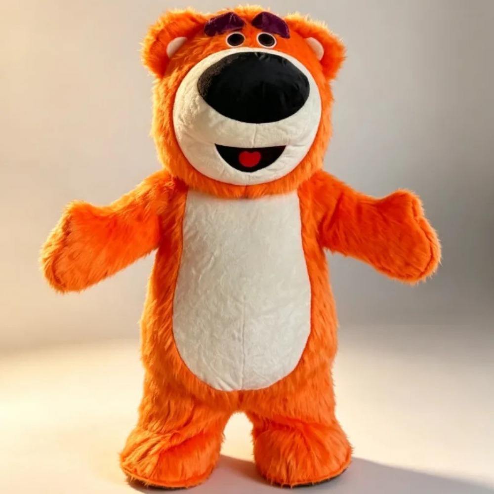 Fato de mascote de urso laranj - Event & Party Supply avaliação e preço