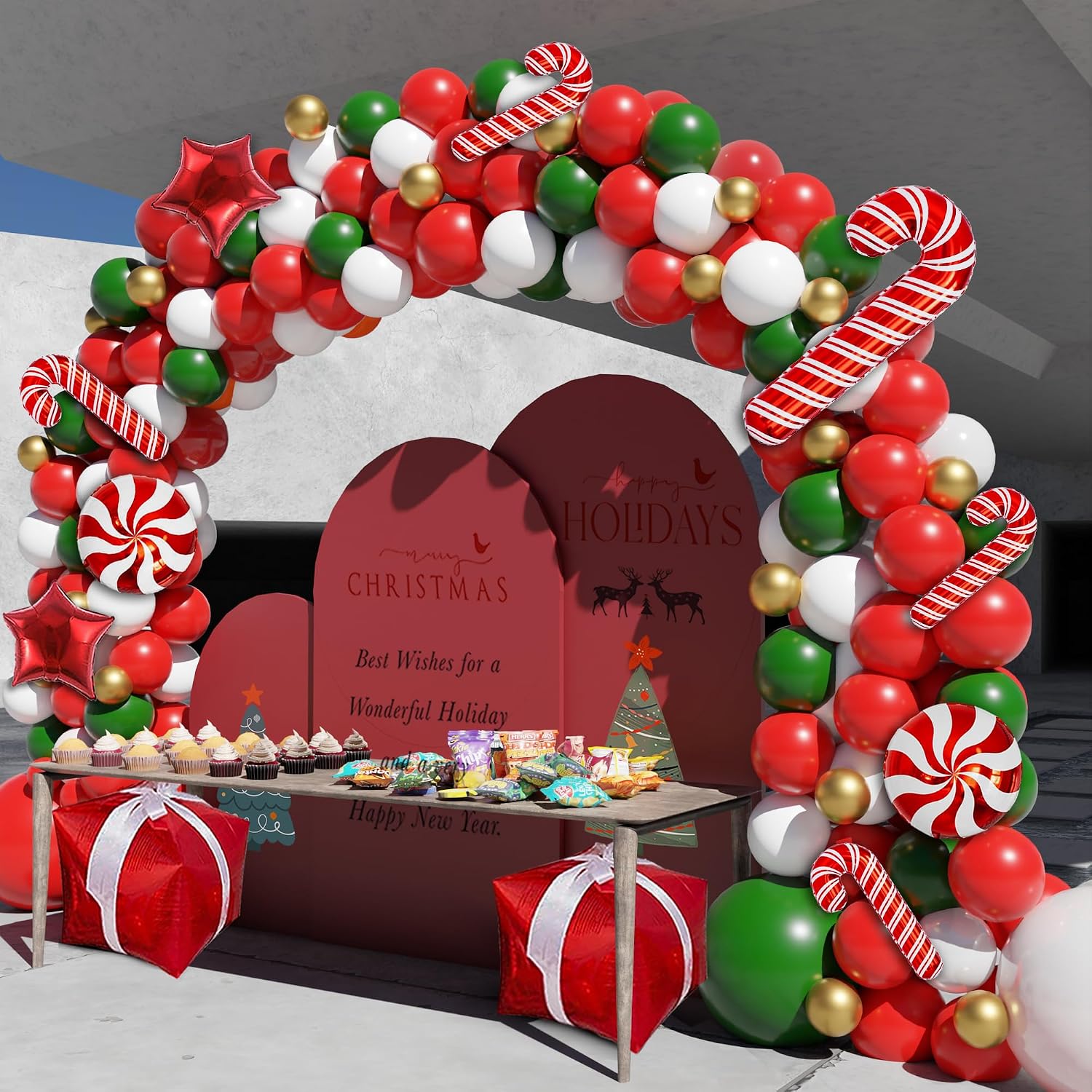 Kit de Arco de Balões de Natal - Balloon Arch Kit avaliação e preço
