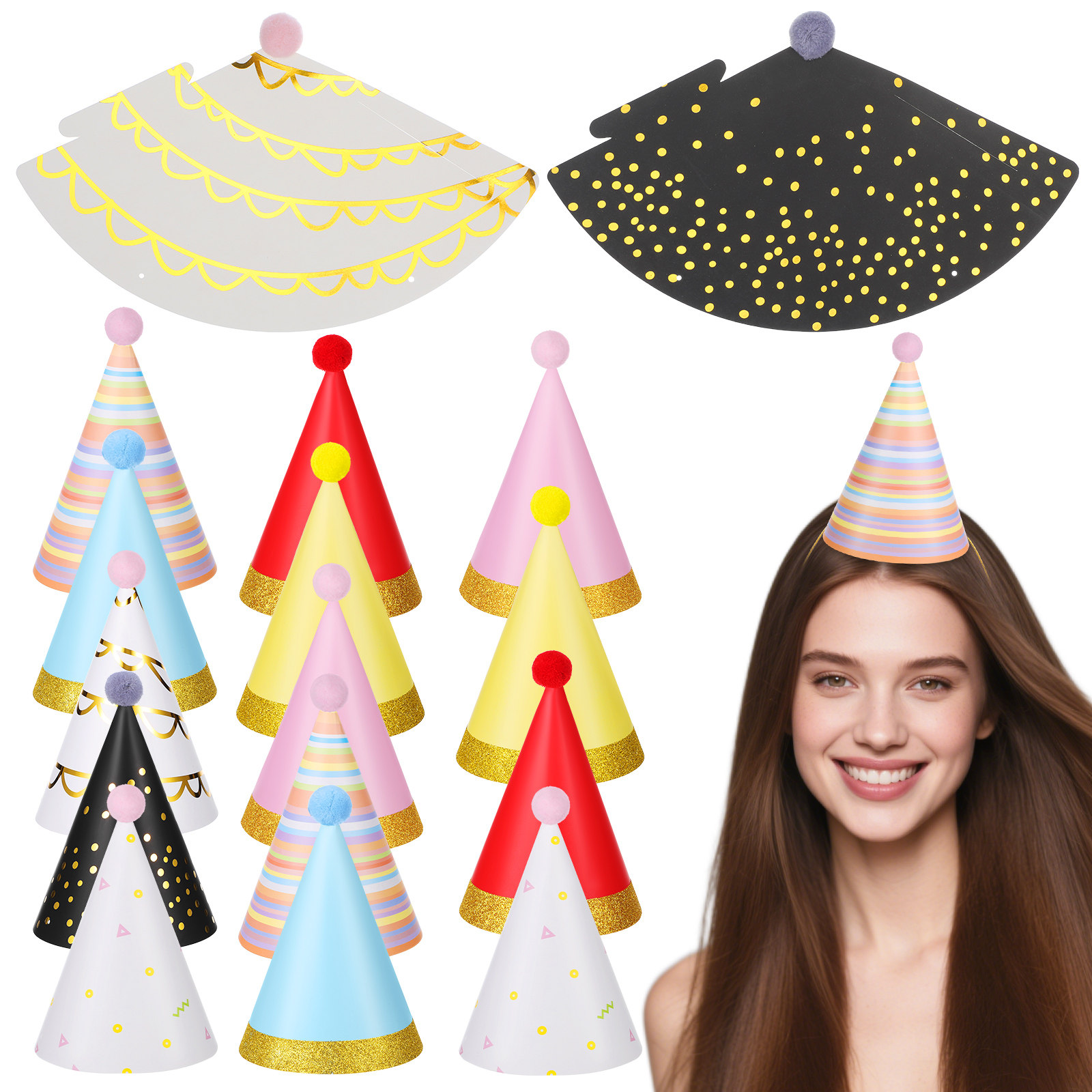 16 Chapéus de Festa de Anivers - Party Hat Cone avaliação e preço